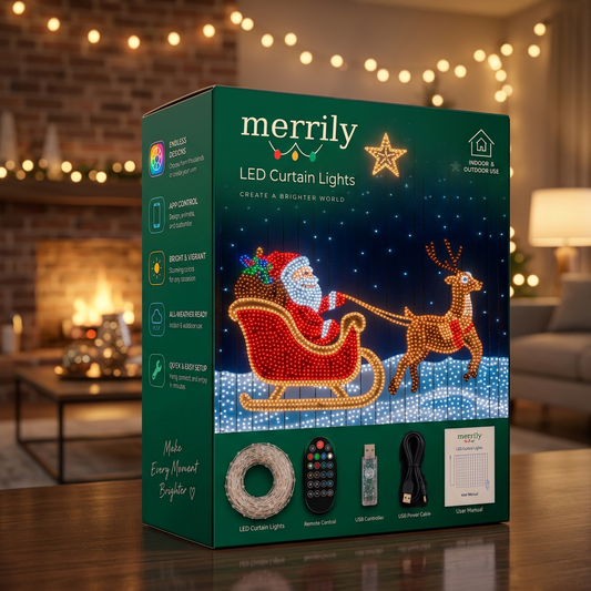 Christmas Curtain Lights